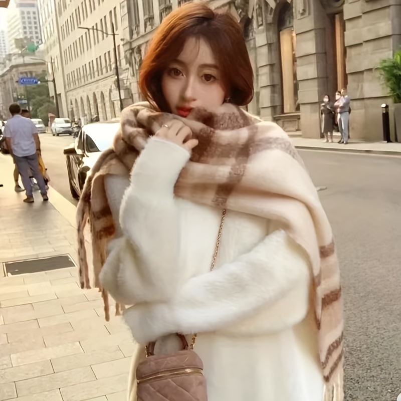 Travel Accessories Unisex - Classic Plaid Scarf for Women -