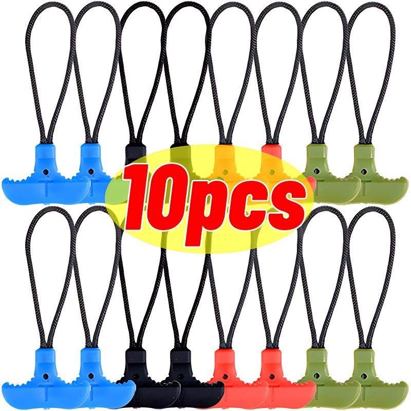 Travel Ziplock Bags - 10pcs Zipper Pull Travel Bag Puller