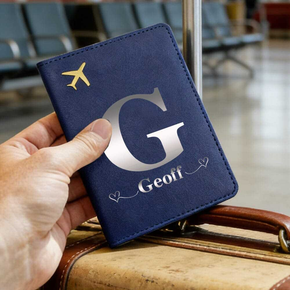 Travel Wallet Slim - Customized Name Travel PU Passport Cover