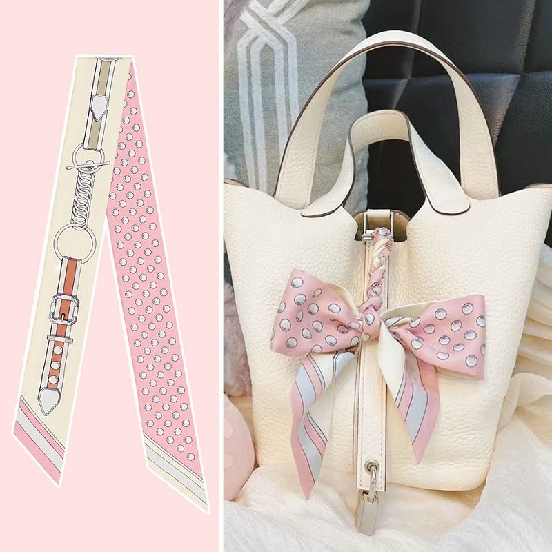 Travel Accessories For Women - Women Summer Pink Polka Dot Scarf