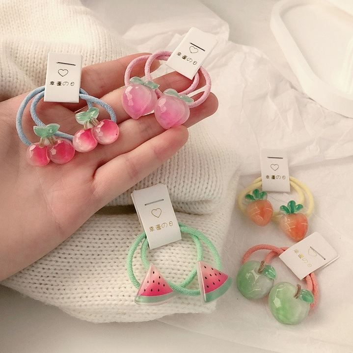 Travel Accessories For Baby - Kids Carrot Hair Ties 5 Pair