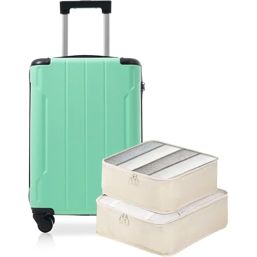 Travel Packing Cube - 20 Inch Hardshell ABS Carry-On Luggage