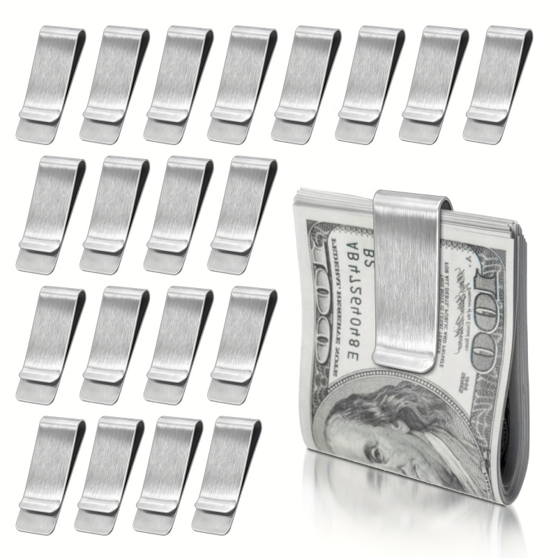Travel Wallet Slim - 20PCS Stainless Steel Silver Slim Wallet