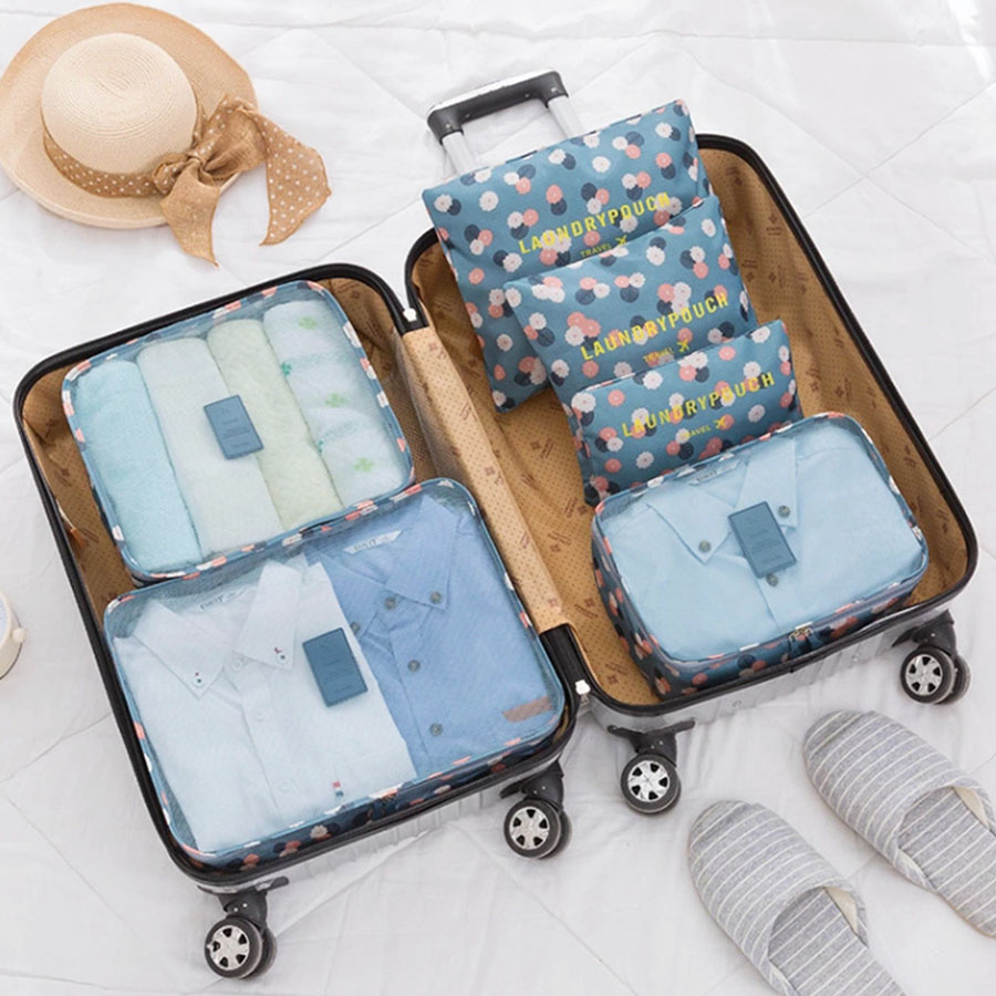 Travel Packing Cube - 6pcs Travel Organizer Storage Bags Portable