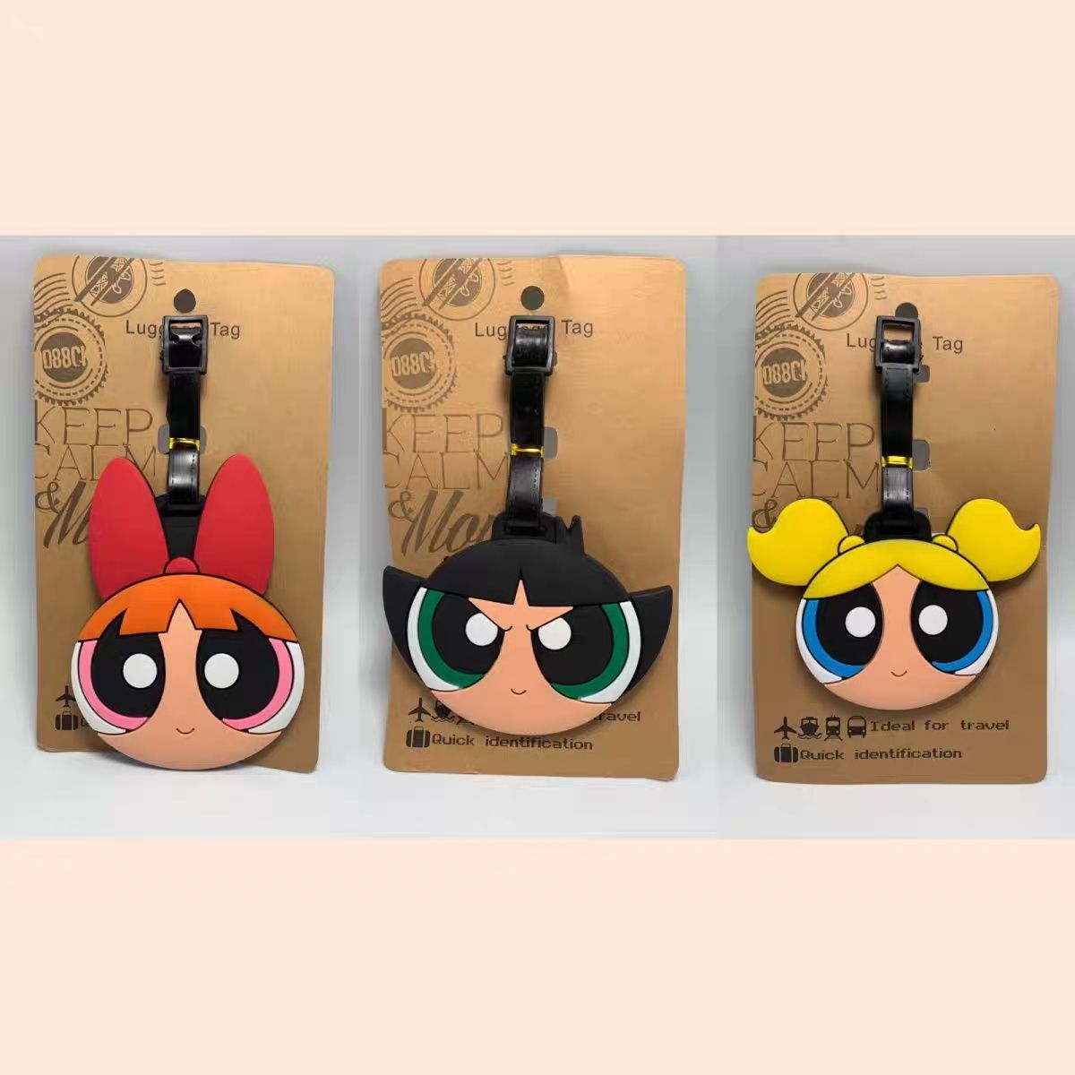 Travel Accessories Logo - Anime The Powerpuff Girls Bag Pendant