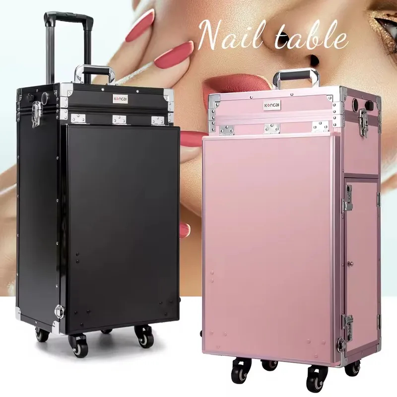 Travel Accessories For Train - NEW Foldable Rolling Manicure Table Makeup