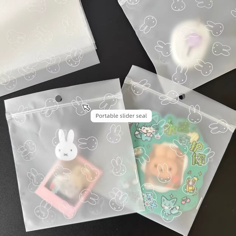 Travel Ziplock Bags - Miffy Rabbit Kawaii Anime Cartoon Frosted