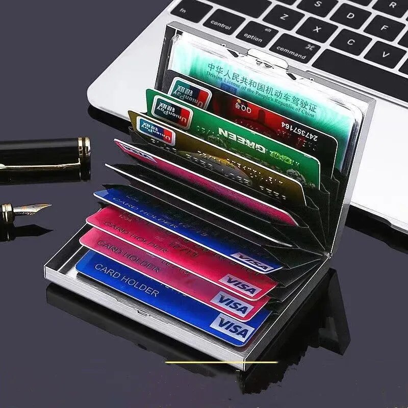 Travel Wallet Slim - 10 Slots Stainless Credit Card Holder