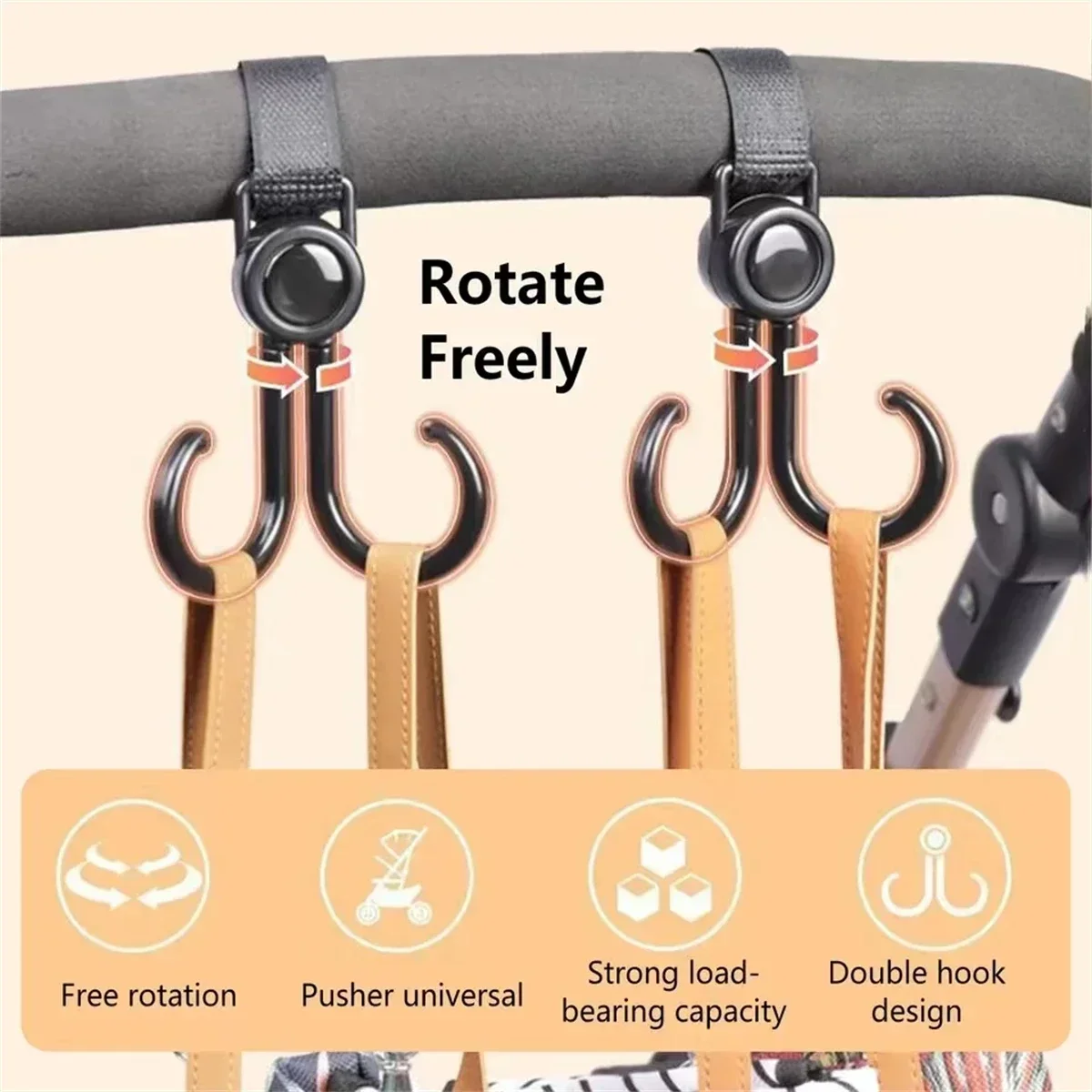 Rotatable Double Hooks Baby St - đánh giá và giá Travel Accessories For Baby