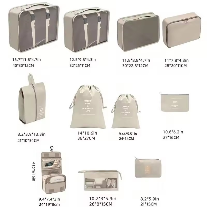 Travel Storage Bags Set 7/8/9/ - đánh giá và giá Travel Packing Cube