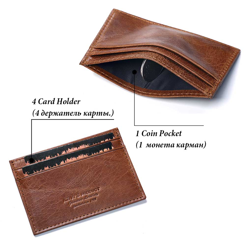 New Slim 100% Cowhide Leather  - đánh giá và giá Travel Wallet Slim