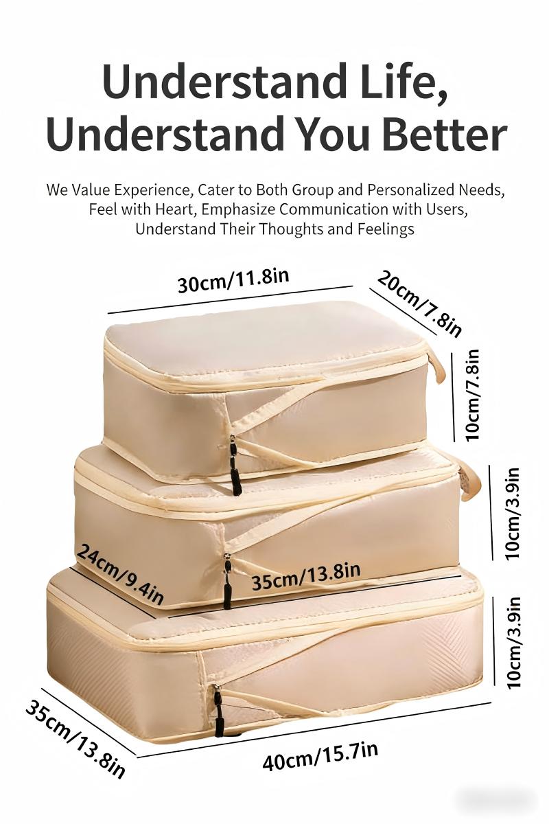 HOMEFISH 3Pcs/Set Travel Compr - đánh giá và giá Travel Packing Cube