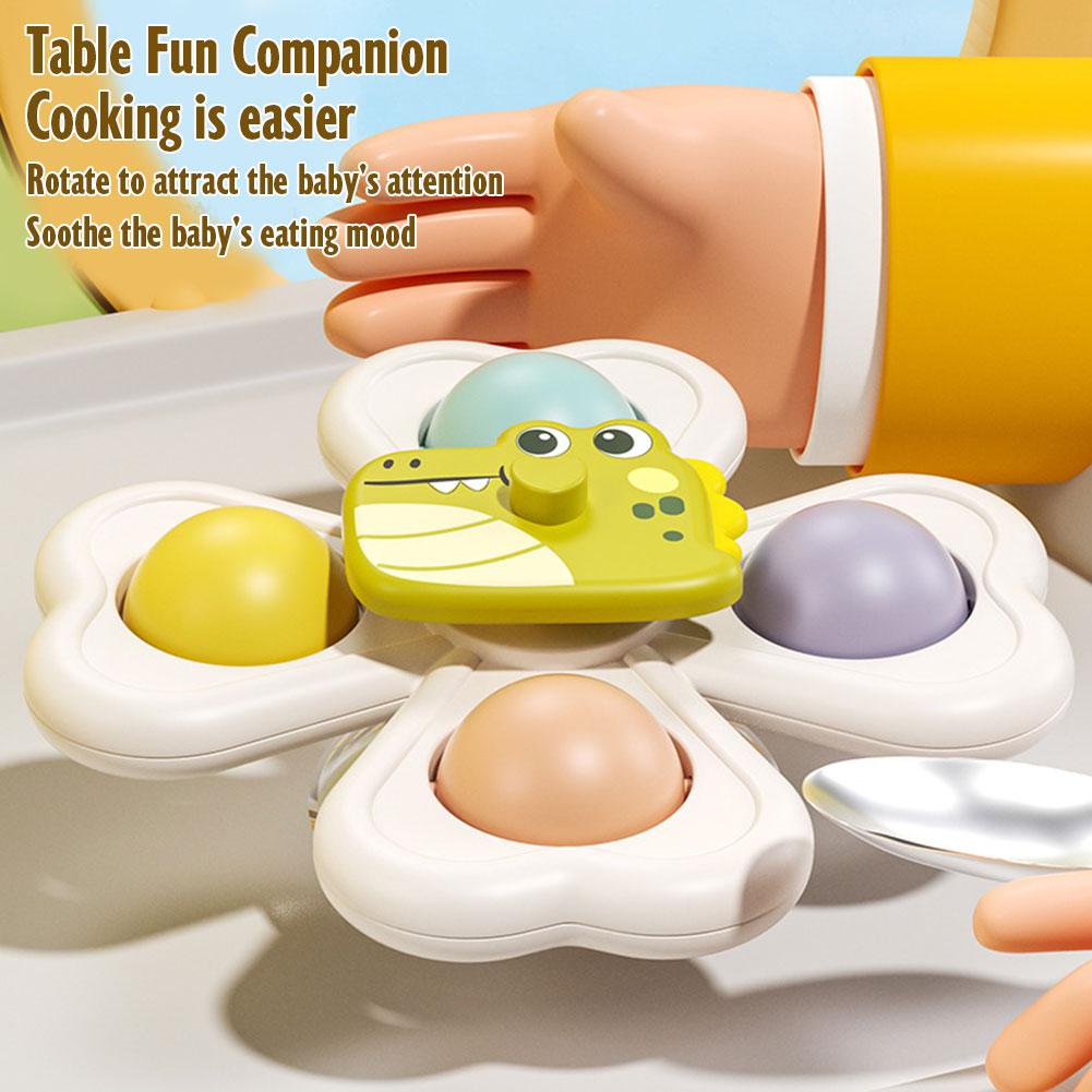 3PCS Suction Cup Rotating Toy  - đánh giá và giá Travel Accessories For Baby