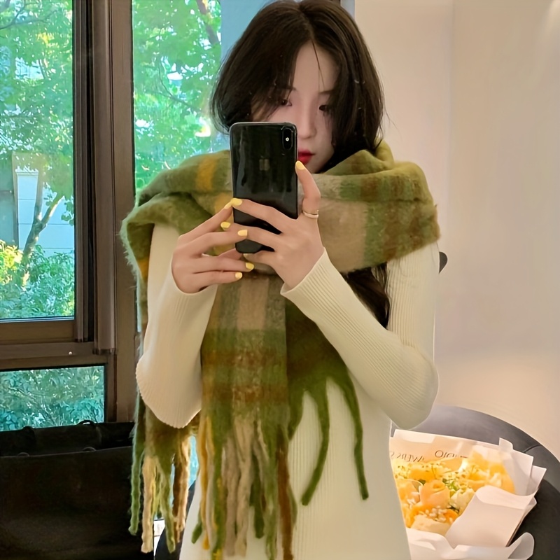 Classic Plaid Scarf for Women  - đánh giá và giá Travel Accessories Unisex