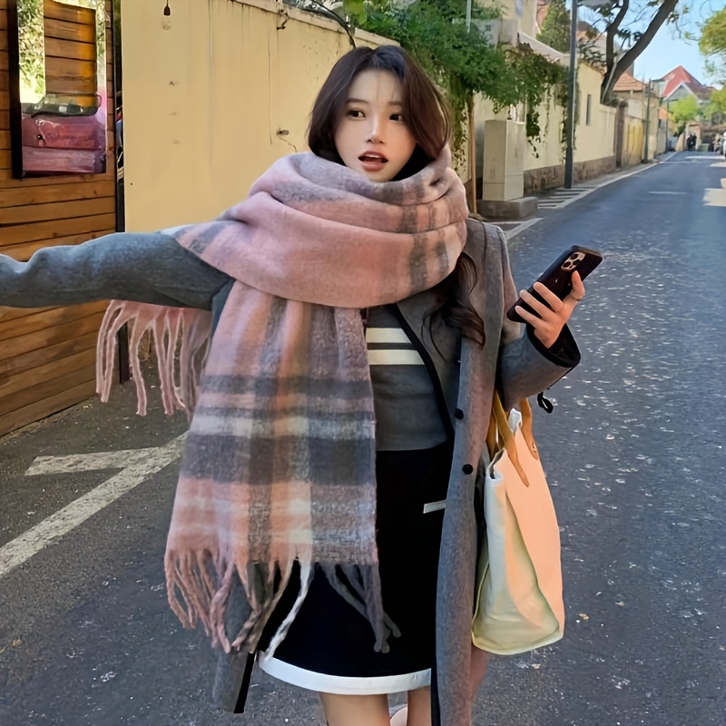 Classic Plaid Scarf for Women  - đánh giá và giá Travel Accessories Unisex