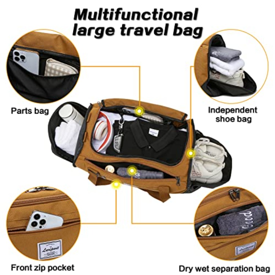 Travel Duffle Bag for men 40L  - đánh giá và giá Shoe Bag Travel