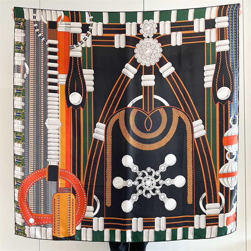 Saddle Print Silk Scarf Luxury - đánh giá và giá Travel Accessories For Women