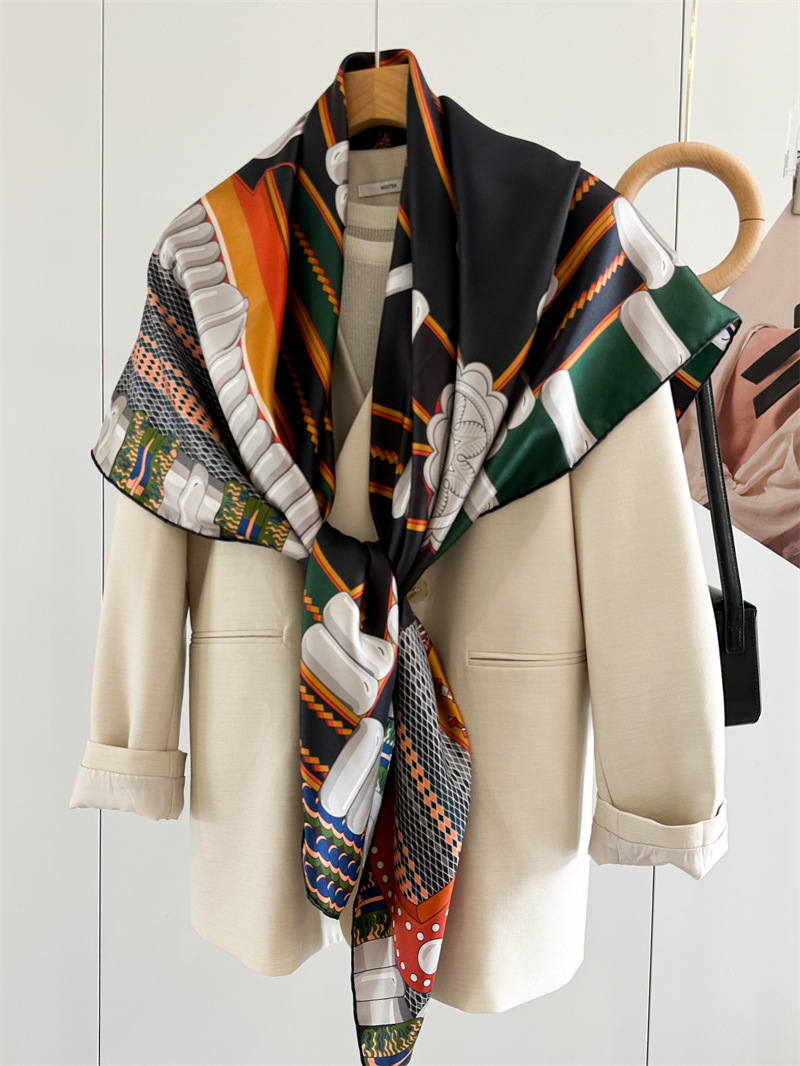 Saddle Print Silk Scarf Luxury - đánh giá và giá Travel Accessories For Women