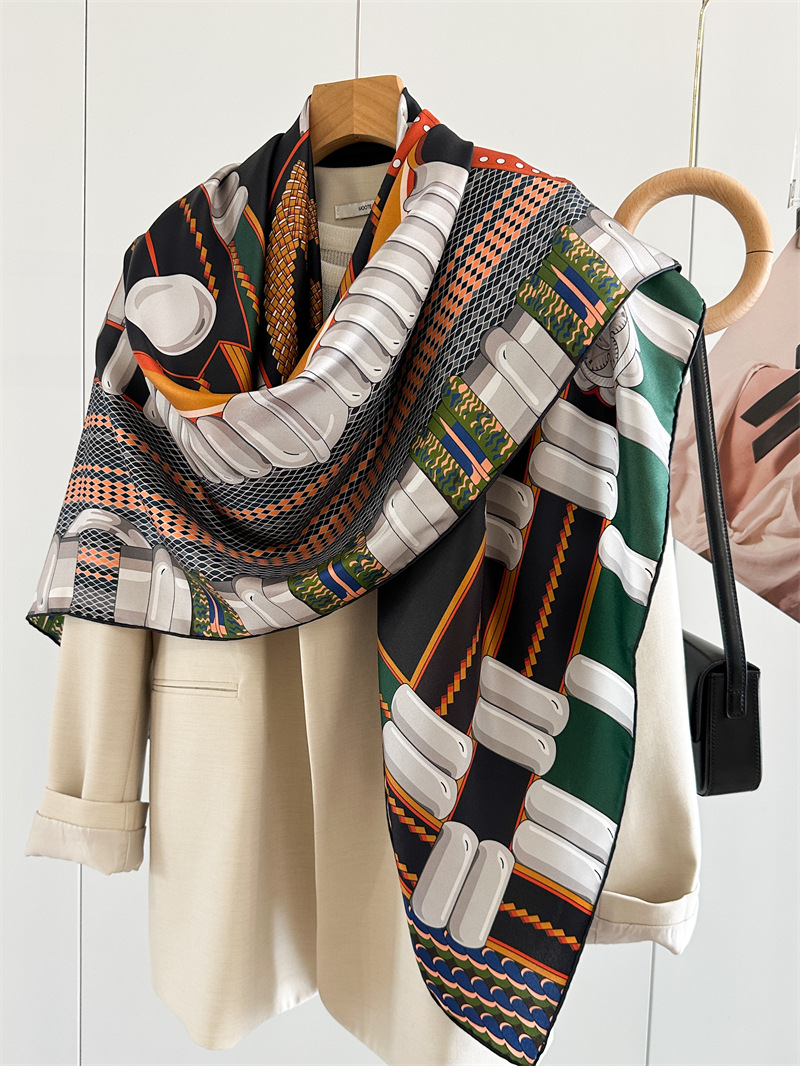 Saddle Print Silk Scarf Luxury - đánh giá và giá Travel Accessories For Women