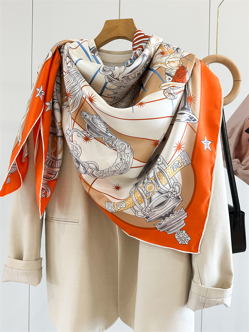 Luxury Brand Scarf Large Silk  - đánh giá và giá Travel Accessories For Women