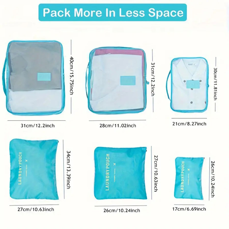 6pcs Travel Organizer Storage  - đánh giá và giá Travel Packing Cube