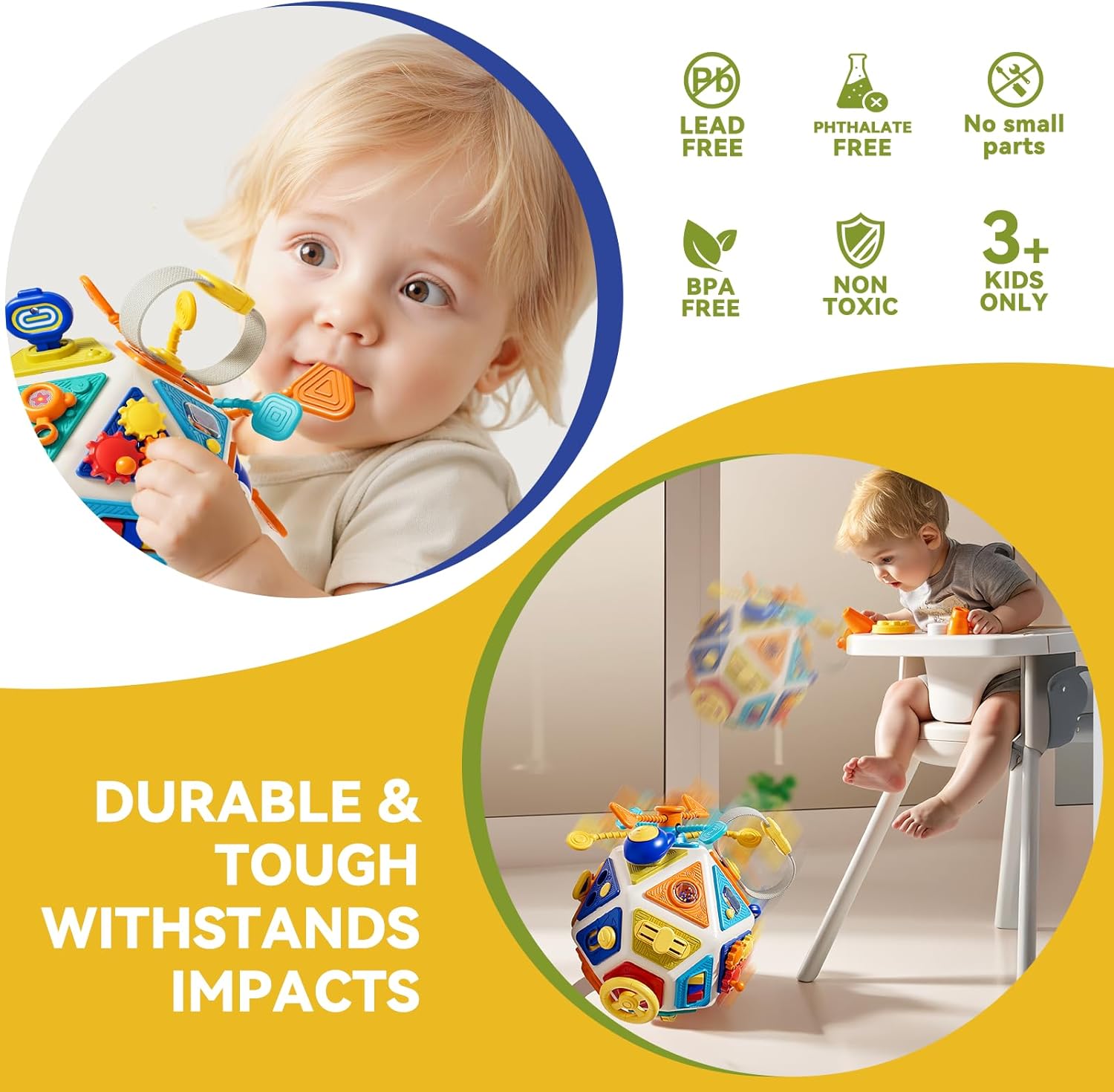 Baby Busy Board Activity Cube  - đánh giá và giá Travel Accessories For Baby