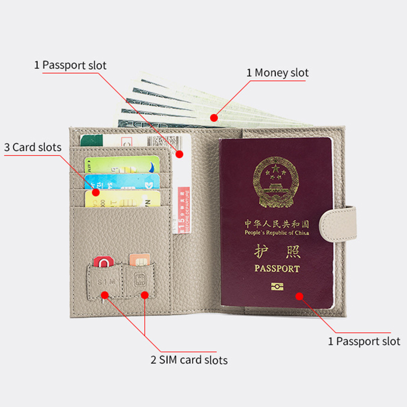Genuine Cow Leather Passport H - đánh giá và giá Travel Wallet Slim